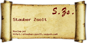 Stauber Zsolt névjegykártya